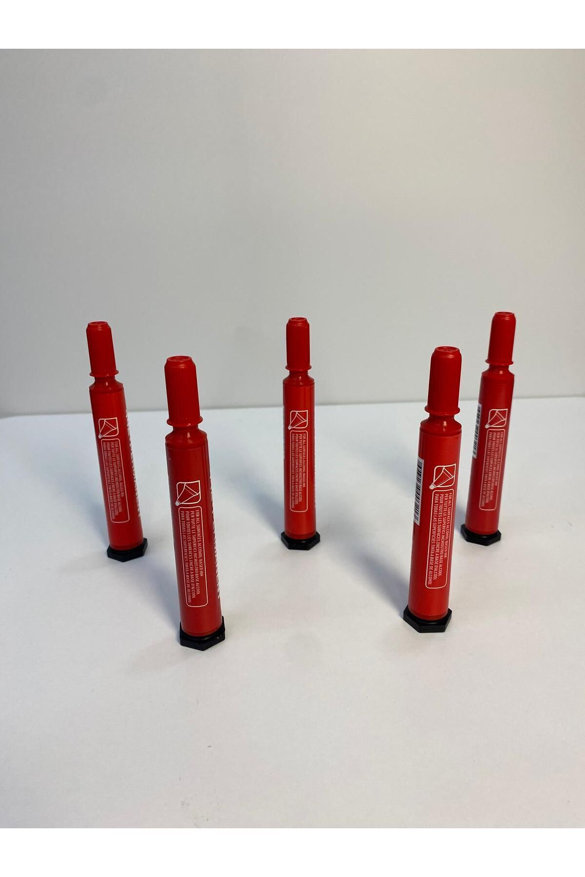 Permanent Marker Kalemi Kırmızı - 5 ADET