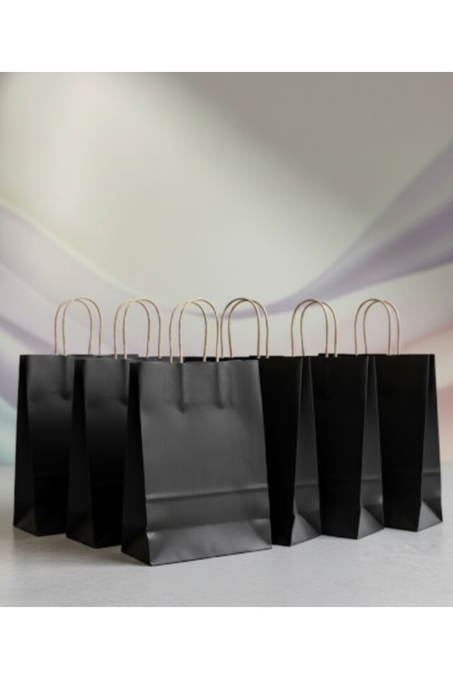 Siyah Renkli Kraft Kağıt Çanta