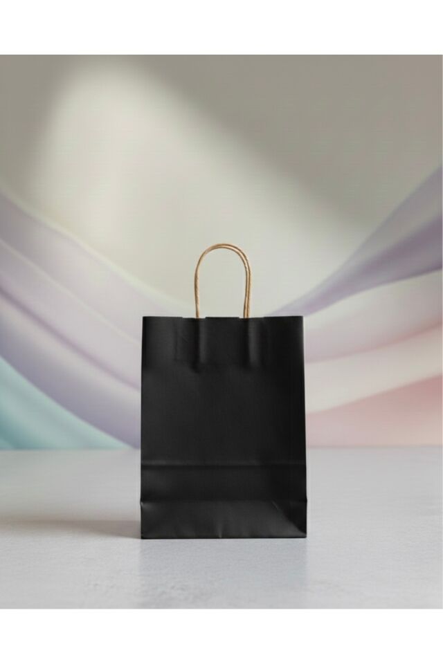 Siyah Renkli Kraft Kağıt Çanta