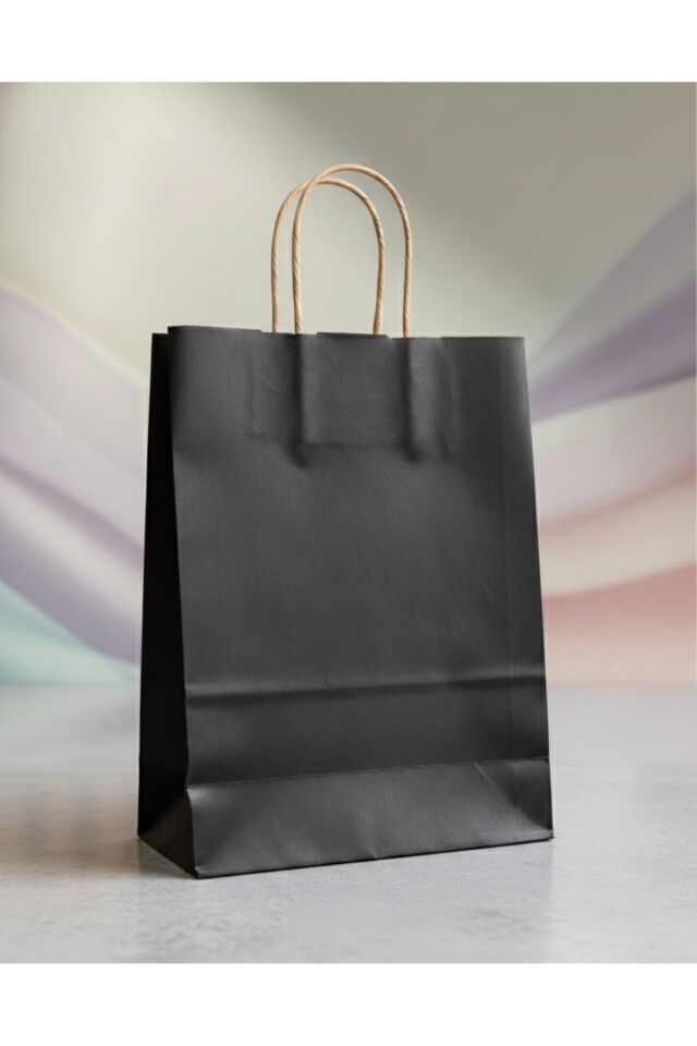 Siyah Renkli Kraft Kağıt Çanta