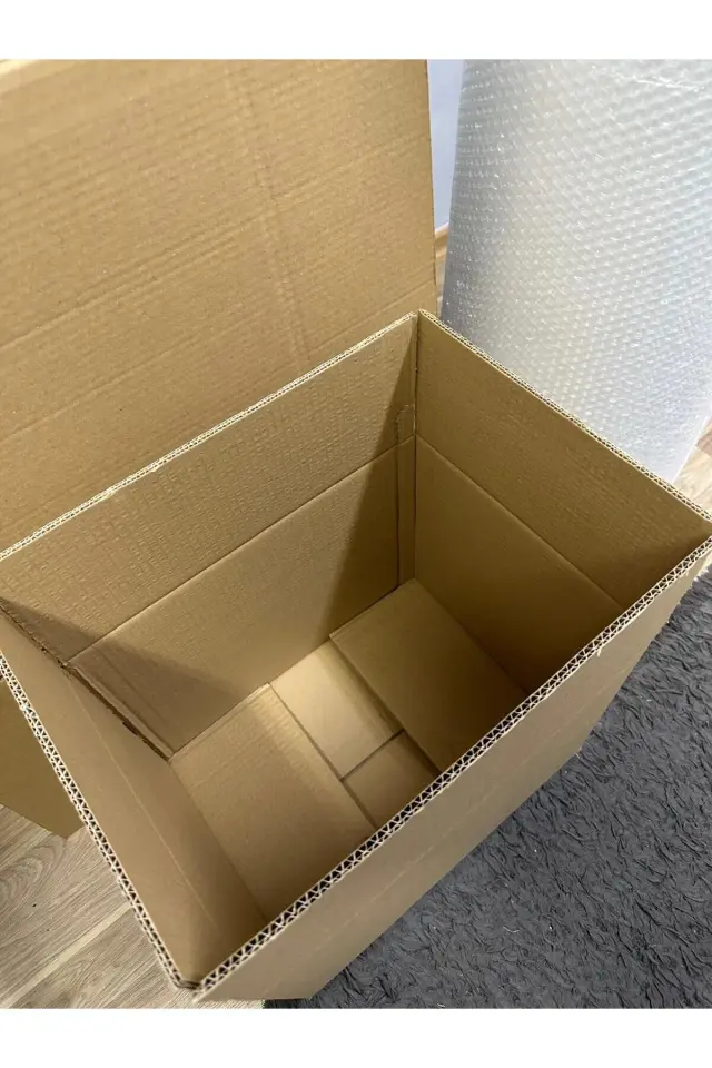 30x30x20cm Kutu Taşınma Seti, Çift Oluklu Boş Karton, Koli Bandı, 40gr. 5mt Patpat