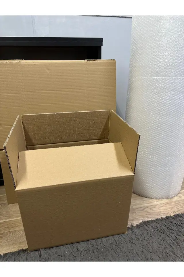 60x40x40 cm Kutu Taşınma Seti, Çift Oluklu Boş Karton, Koli Bandı, 40gr. 5mt Patpat