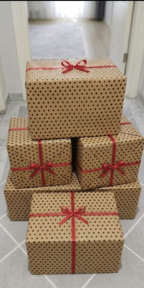 Kraft Kağıt 70x100 Cm Siyah Benekli Kraft Kağıt, Hediye Paketleme Kağıdı, Çeyiz Kağıdı, Kraft Kağıdı, Ambalaj Kağıdı