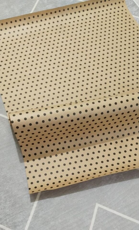 Kraft Kağıt 70x100 Cm Siyah Benekli Kraft Kağıt, Hediye Paketleme Kağıdı, Çeyiz Kağıdı, Kraft Kağıdı, Ambalaj Kağıdı