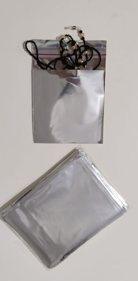 Lüks Parlak Kırmızı Yapışkanlı Metalize (9x12 cm) Takı, Bujiteri, Kına, Düğün Hediye Paketi