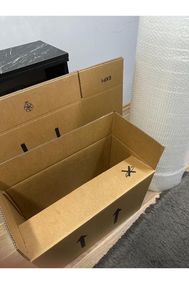 60x30x40Cm Kutu Taşınma Seti, Çift Oluklu Boş Karton, Koli Bandı, 40gr. 5mt Patpat