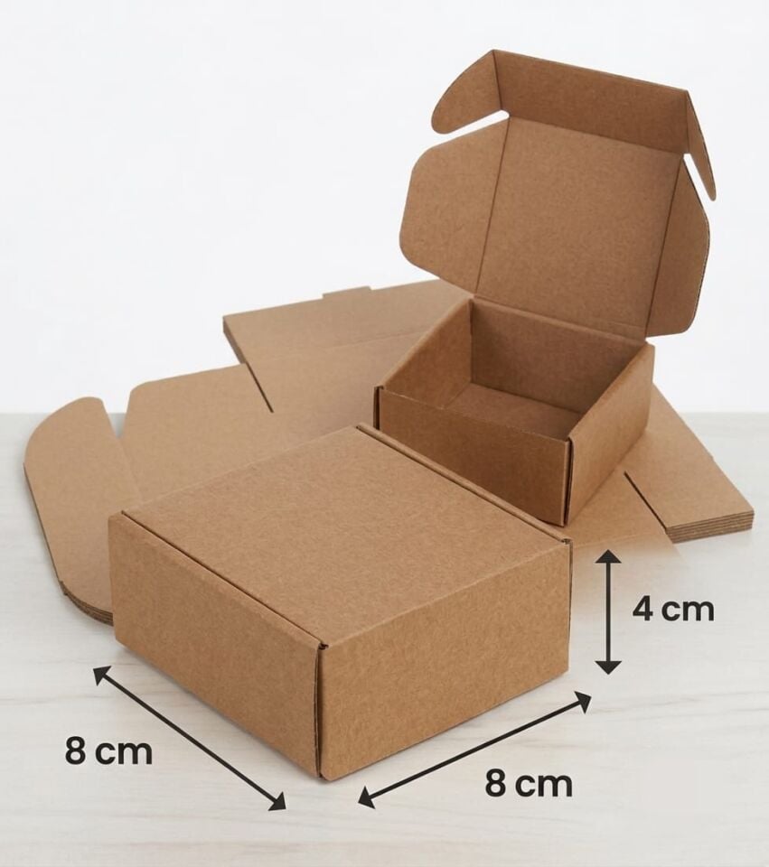 8x8x4 Cm Kilitli E-Ticaret Kargo Kutusu