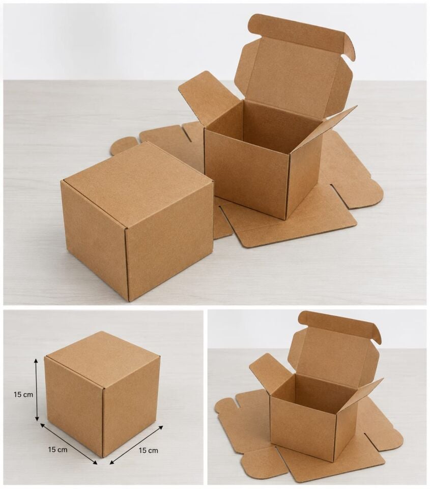 15x15x15 Cm Kilitli E-Ticaret Kargo Kutusu