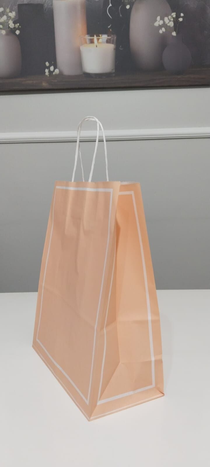 Kraft Kağıt Çanta  25x12x31  - 50 Adet - Turuncu
