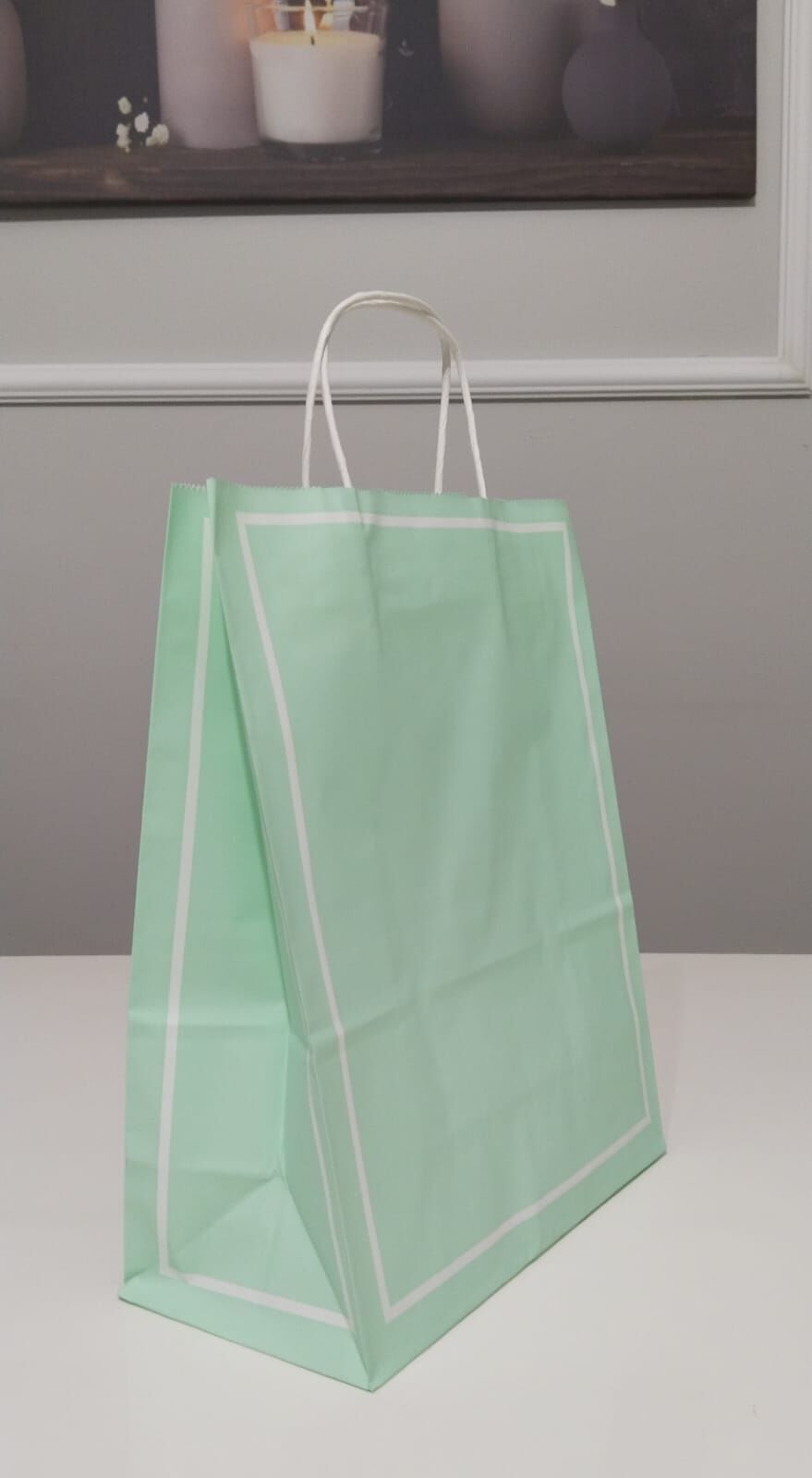 Kraft Kağıt Çanta  25x12x31  - 50 Adet - Yeşil